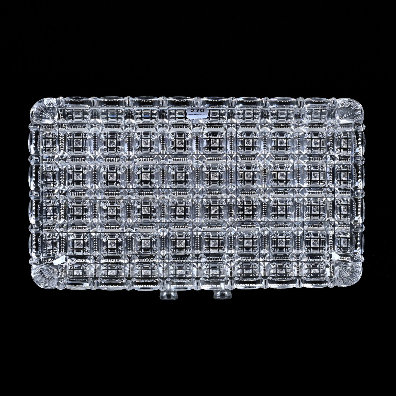 Rectangular Tray, American Brilliant Cut Glass, King George Pattern By Fry (1 of 2)