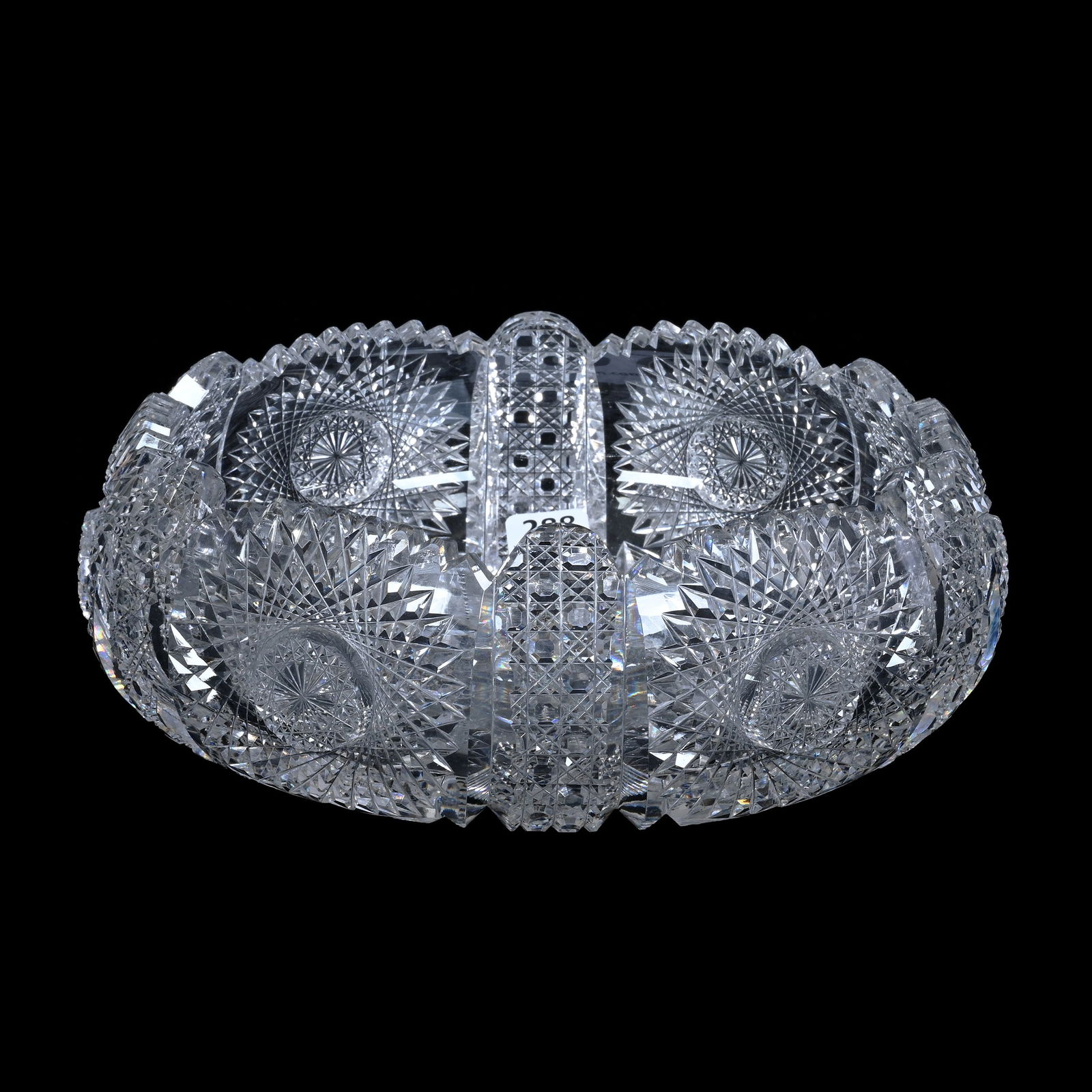 Bowl, Rolled Rim, American Brilliant Cut Glass, Olga Pattern by CF Monroe (1 of 3)