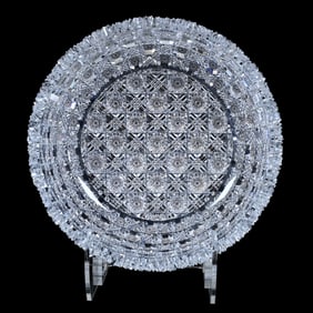 Bowl, American Brilliant Cut Glass, Signed Hawkes Imperial Pattern