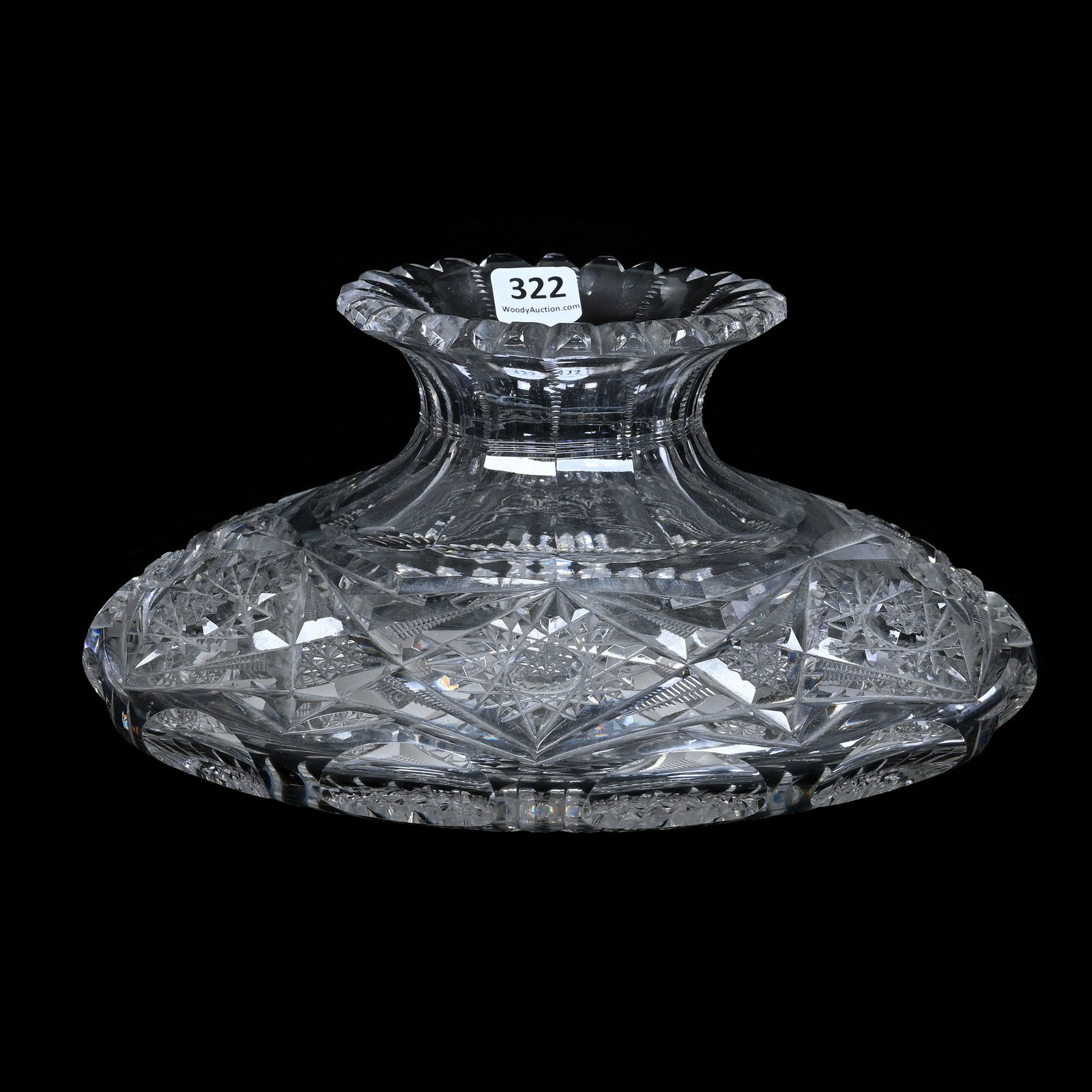 Flower Center, American Brilliant Cut Glass, Hobstar And Punty Motif (1 of 3)