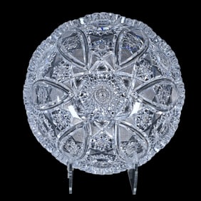 Bowl, American Brilliant Cut Glass, Garland Pattern By Pitkin & Brooks