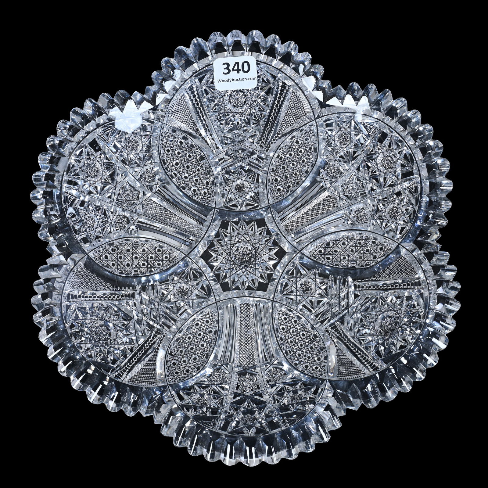Plate, American Brilliant Cut Glass, Climax Pattern By Empire (1 of 2)