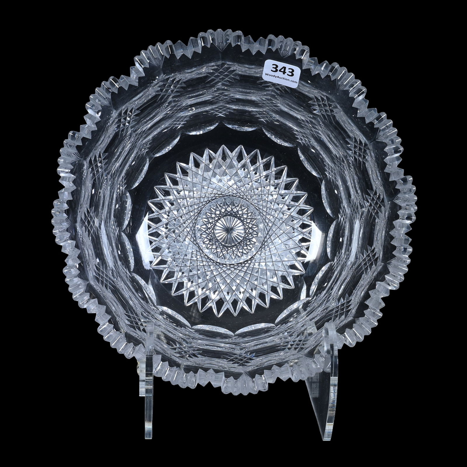 Flared Bowl, American Brilliant Cut Glass, Savoy Pattern By Pairpoint (1 of 3)