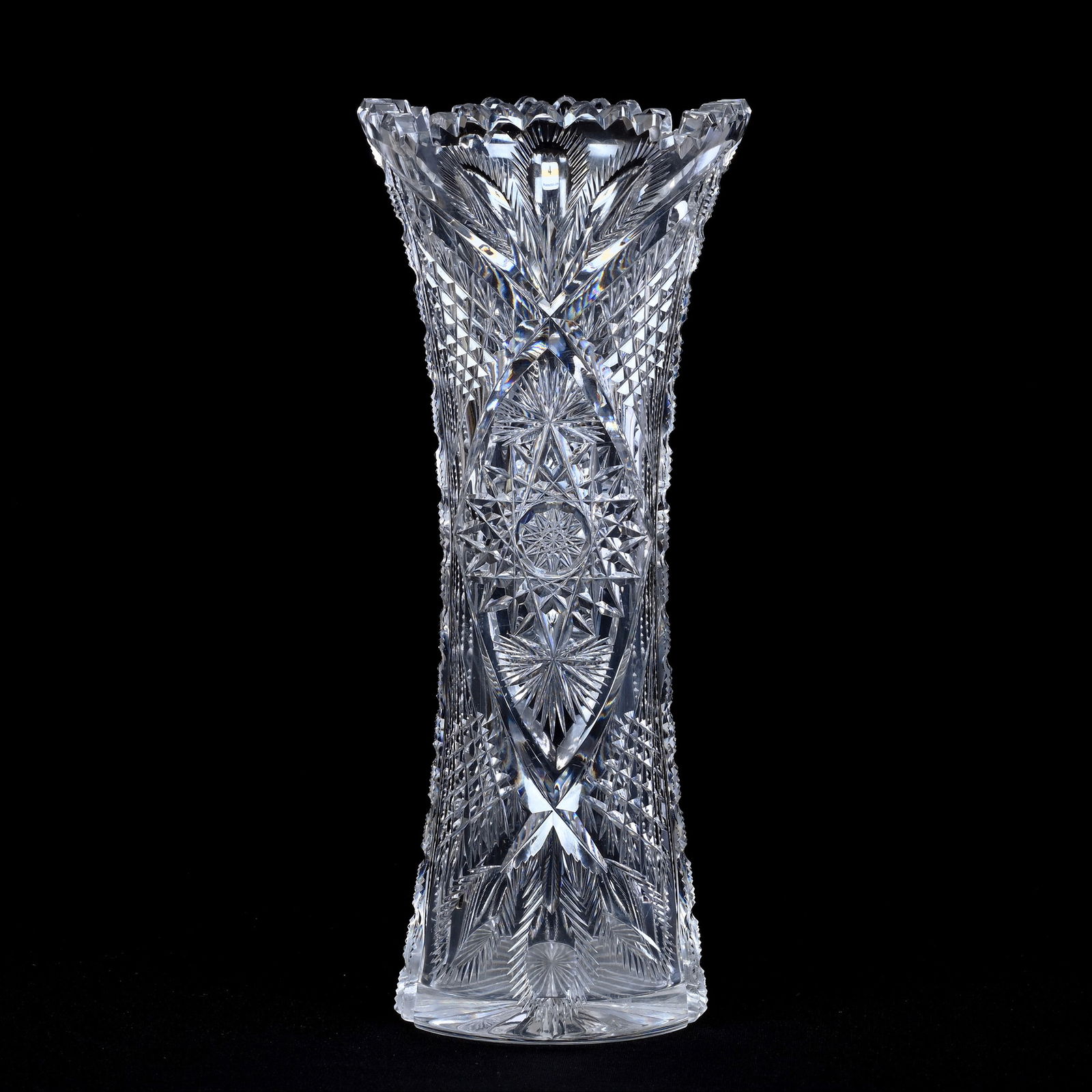 Vase, American Brilliant Cut Glass, Signed Libbey Pattern #87 (1 of 3)