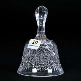 Bell, American Brilliant Cut Glass, Hobstar, Lozenge And Fan Motif