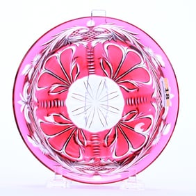 Finger Bowl, BPCG, Cranberry Cut To Clear