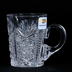 Punch Cup, American Brilliant Cut Glass, Columbia Pattern By Blackmer