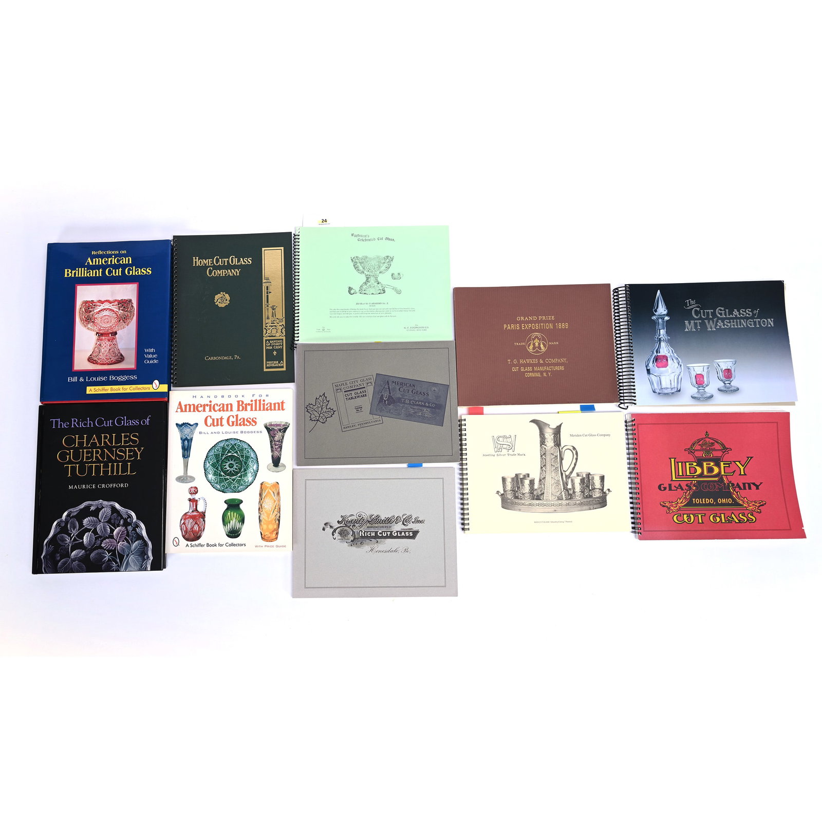 (10) Books And Catalogs About American Brilliant Cut Glass: (10) Books And Catalogs About American Brilliant Cut Glass, (1) Handbook For American Brilliant Cut Glass By Bill And Louise Boggess, 2001, (1) Reflections On American Brilliant Cut Glass By Bill And 