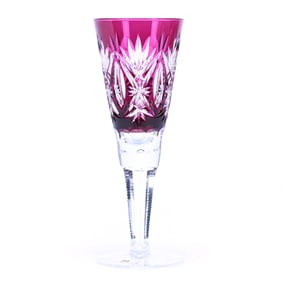 Trumpet Vase, BPCG, Amethyst Cut To Clear