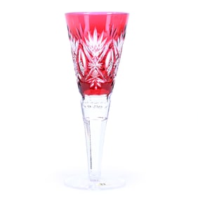 Trumpet Vase, BPCG, Red Cut To Clear