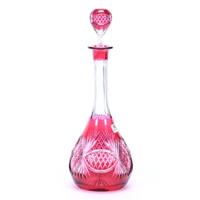 Decanter, BPCG, Red Cut To Clear Attributed To Val St. Lambert