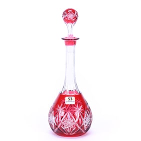 Decanter, BPCG, Red Cut To Clear Attributed To Val St. Lambert