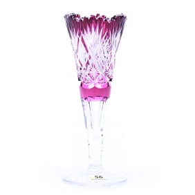 Trumpet Vase, BPCG, Amethyst Cut To Clear