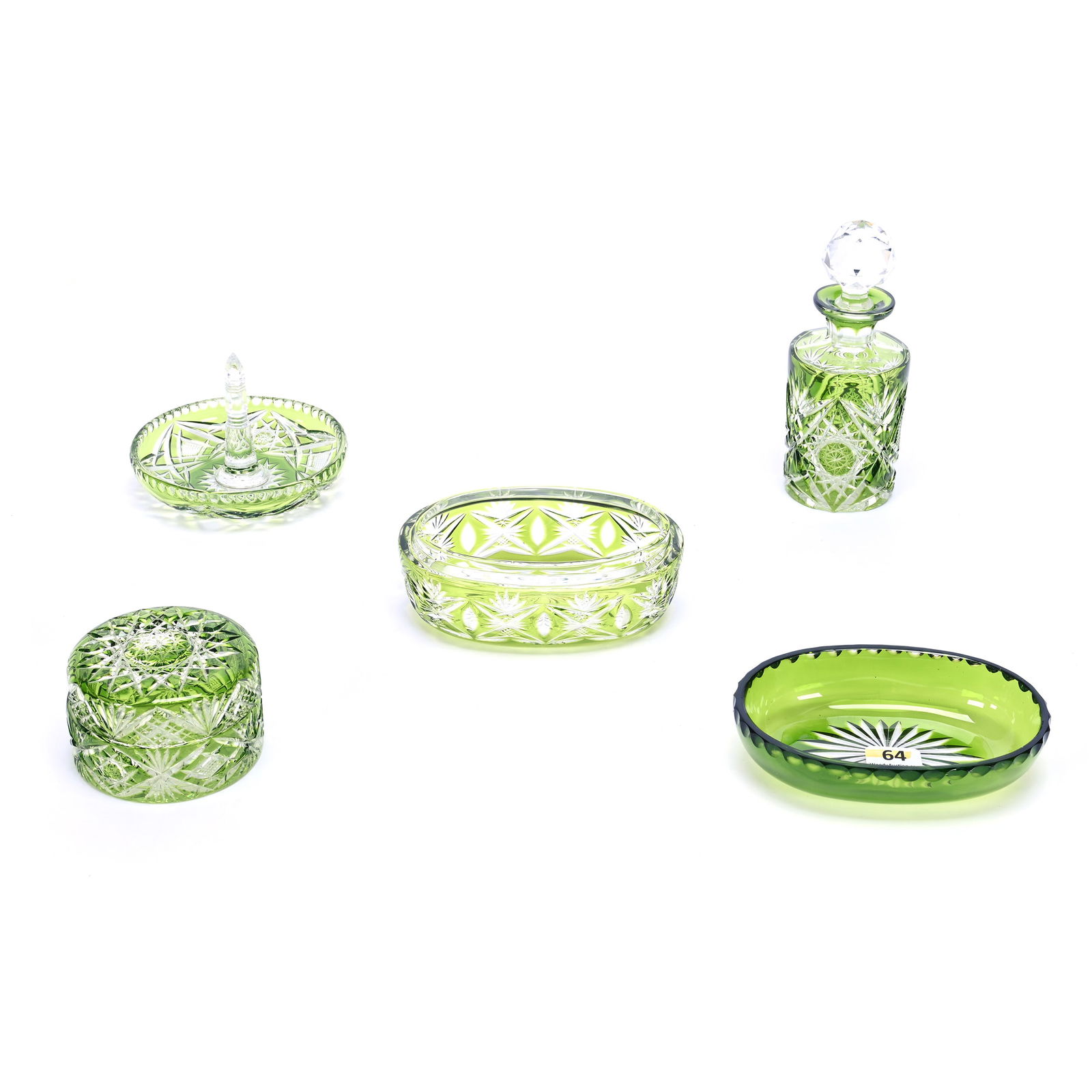 (5) Vanity Items, BPCG, Green Cut To Clear (1 of 4)