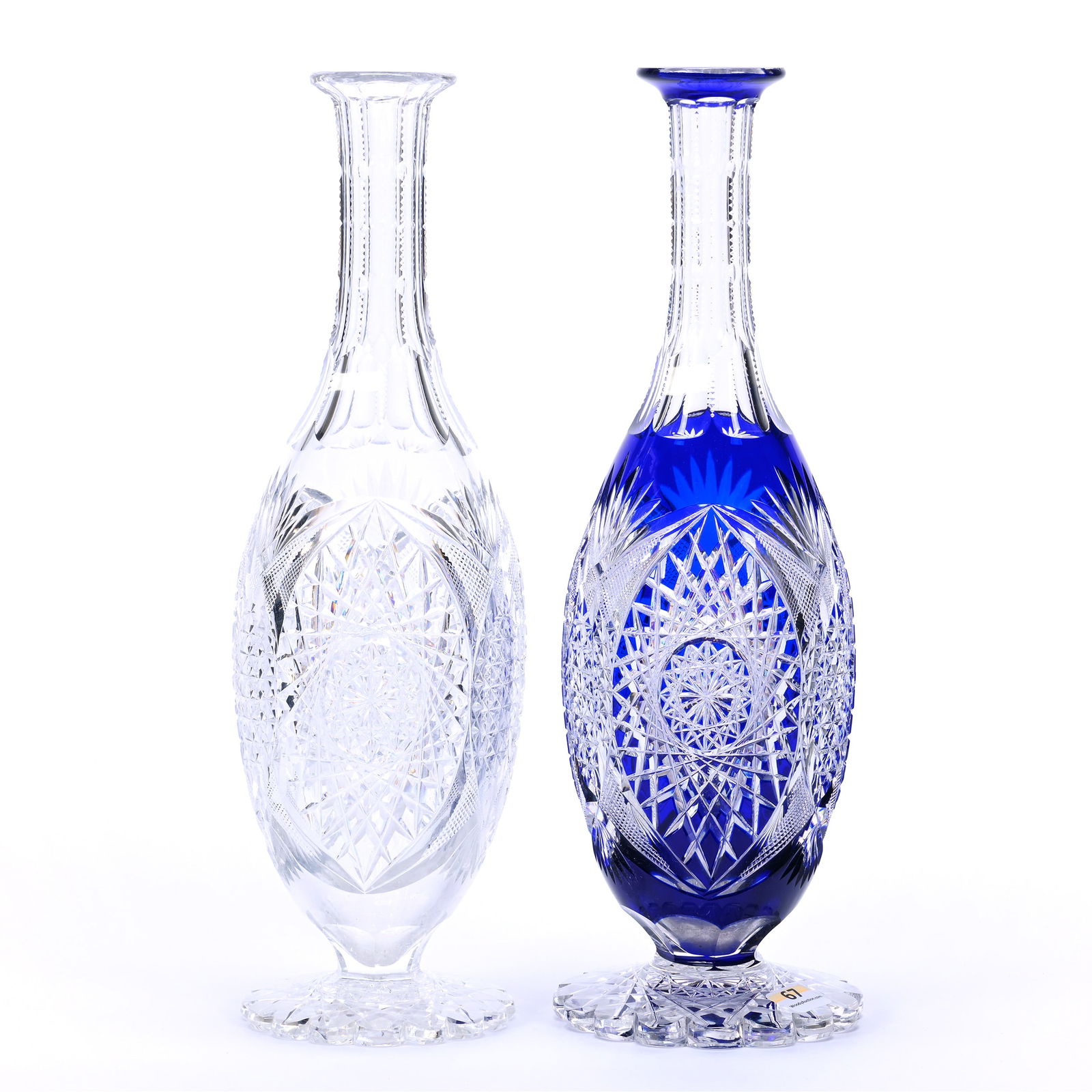 Pair Pedestal Decanters, BPCG (1 of 4)