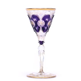 Wine Stem, Amethyst Cut To Clear
