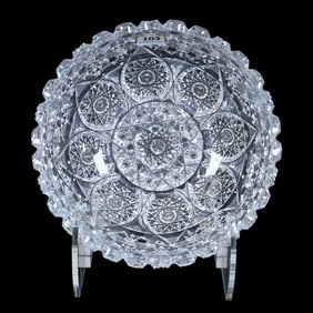 Bowl, Duchess Pattern, Covington Cut Glass, ABCG, Hobstar, Vesica And Hobstar Button Motif