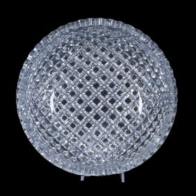 Bowl, American Brilliant Cut Glass, Completely Cut Crosscut Diamond