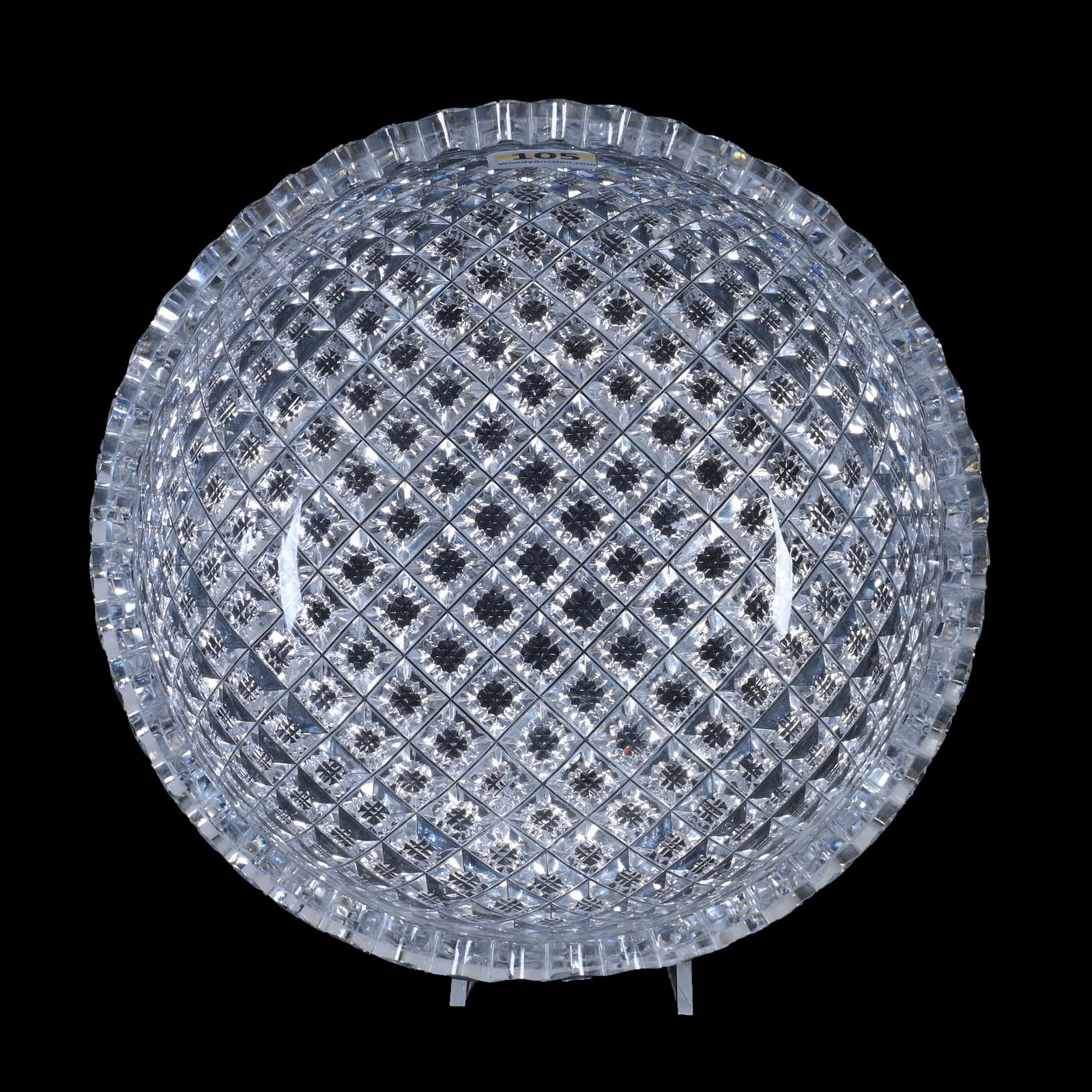 Bowl, American Brilliant Cut Glass, Completely Cut Crosscut Diamond (1 of 3)