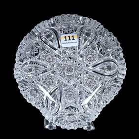 Nappy, American Brilliant Cut Glass, Garland Pattern By Pitkin And Brooks