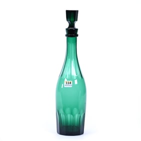 Bottle, BPCG, Solid Emerald Green, Panel Cuts