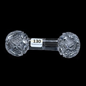 Knife Rest, American Brilliant Cut Glass, Harvard Pattern By Libbey