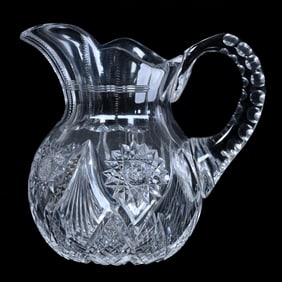 Creamer, American Brilliant Cut Glass, Essex Pattern By Dorflinger
