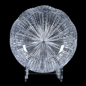 Bowl, American Brilliant Cut Glass, Hobart Pattern By Unger Brothers