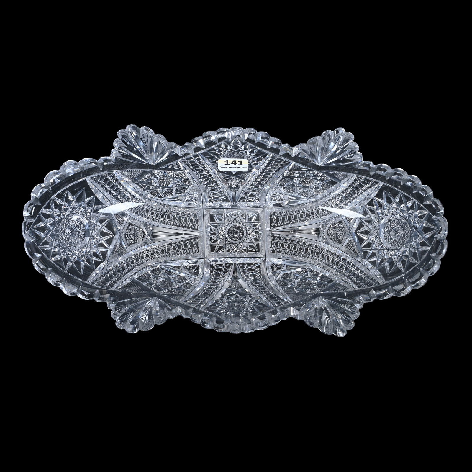 Deep Celery Tray, American Brilliant Cut Glass, Columbia Pattern By Blackmer (1 of 3)