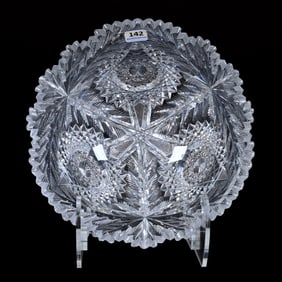 Bowl, American Brilliant Cut Glass, Mary Pattern Designed By W. C. Anderson