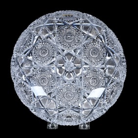 Bowl, American Brilliant Cut Glass, Stratford Pattern By Libbey