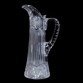 Tankard, ABCG, Prism Cut Body With Hobstar, Strawberry Diamond And Fan Border
