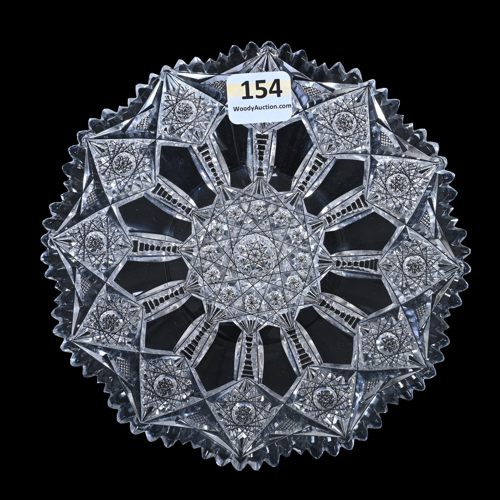 Plate, American Brilliant Cut Glass, Pattern Attributed To Westminster By Sinclaire (1 of 2)