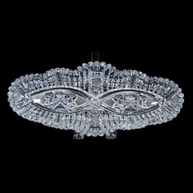 Celery Tray, American Brilliant Cut Glass, Bowa Pattern By Pitkin And Brooks