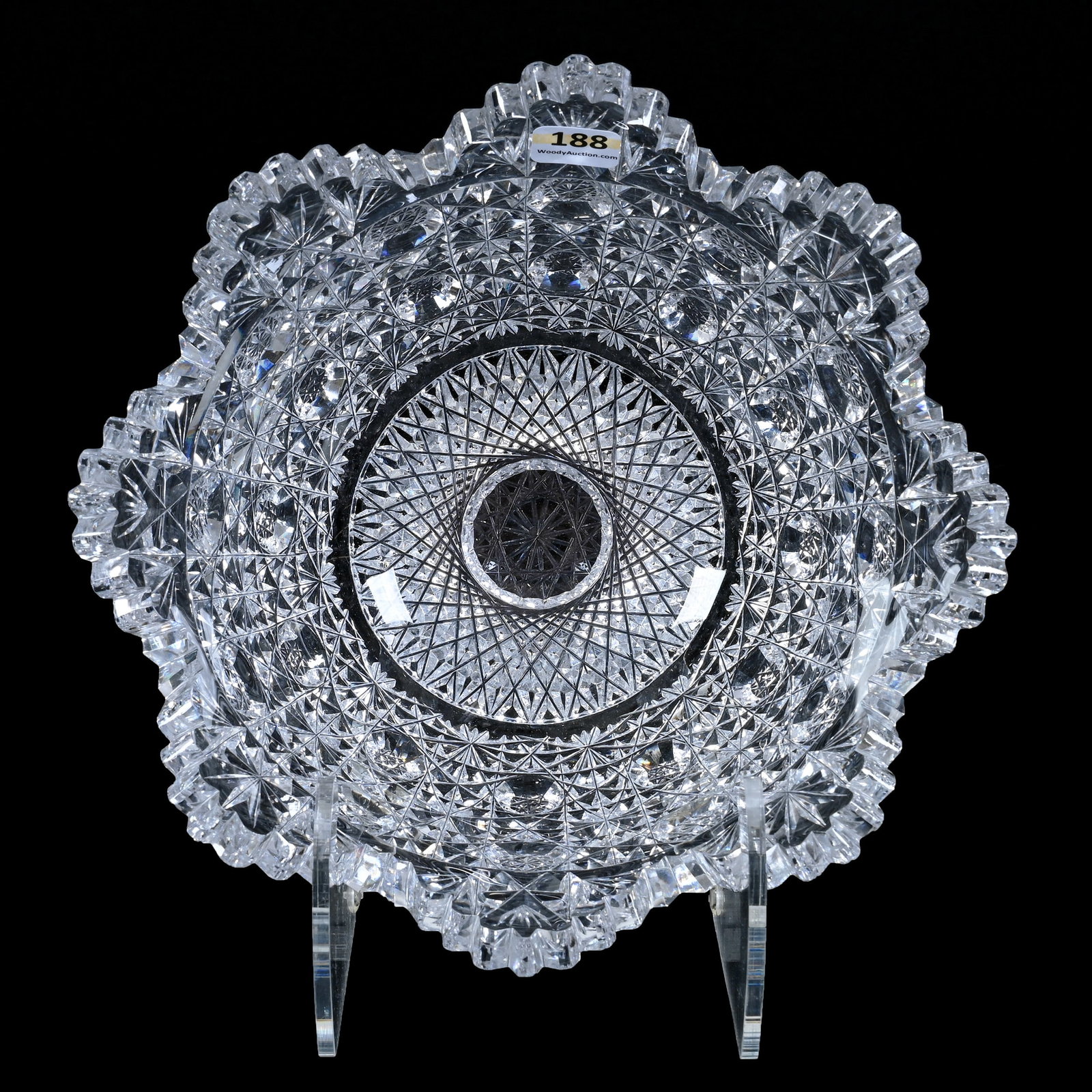 Deep Bowl, Scalloped, ABCG, Hobstar Center With Modified Russian Pattern (1 of 3)