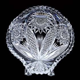 Nappy, ABCG, Signed Tuthill, Hobstar, Vesica, Crosscut Diamond, Strawberry Diamond And Fan Motif