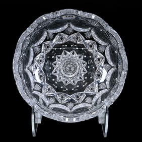 Bowl, American Brilliant Cut Glass, Signed Sinclaire Bengal Pattern