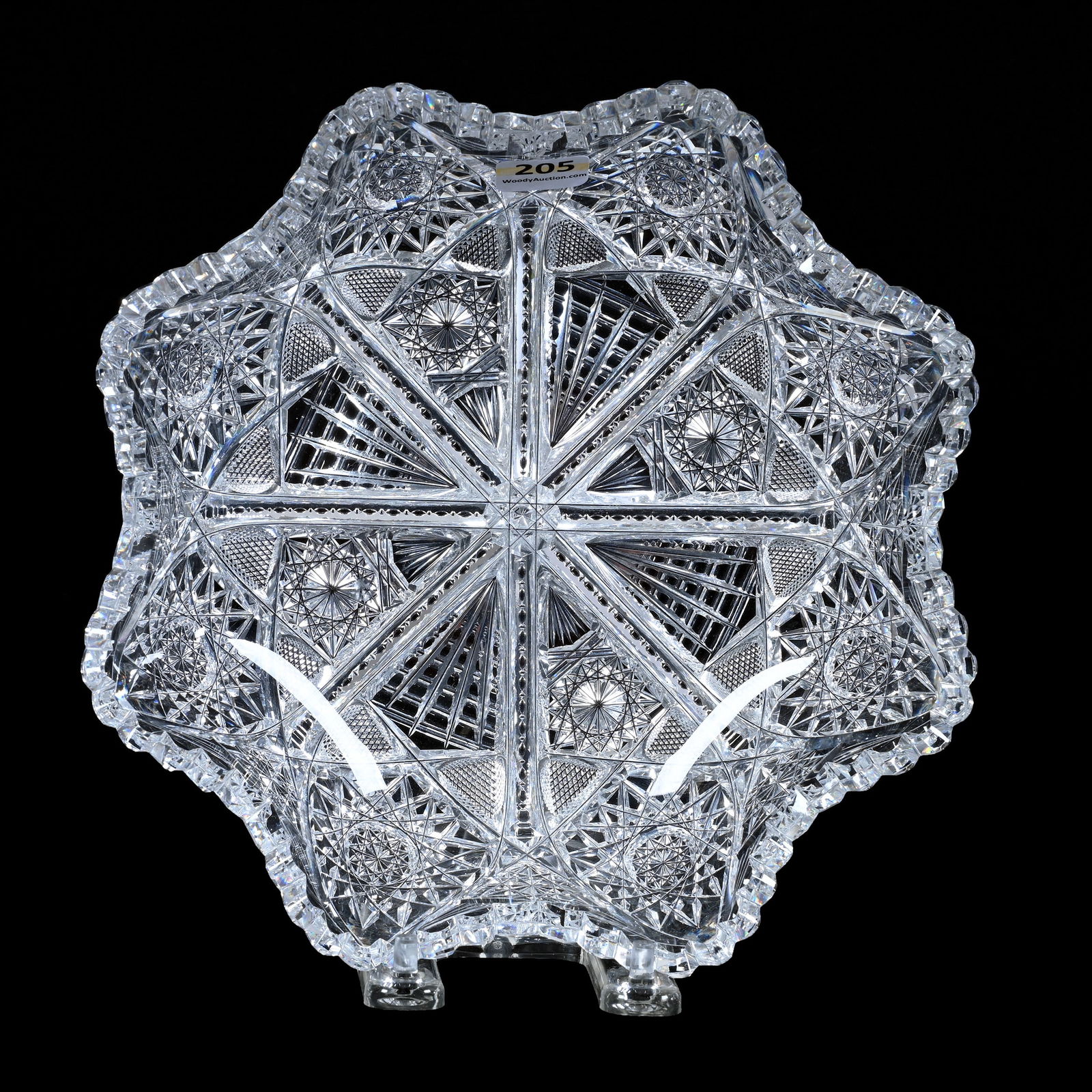 Bowl, Blown Mold, American Brilliant Cut Glass, Estelle Pattern By Pairpoint (1 of 2)