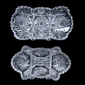 (2) Relish Trays, American Brilliant Cut Glass