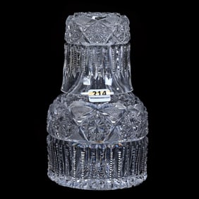 Tumble-Up, American Brilliant Cut Glass, Hindoo Pattern By J. Hoare