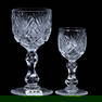 (2) Stems, ABCG, Harvard Pattern By Libbey, Double Teardrop Stem, Ray Cut Foot