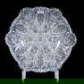 Six Sided Bowl, American Brilliant Cut Glass, Well Cut Hobstar, Vesica, Cane And Prism Motif