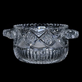 Two Handled Ice Tub, ABCG, Signed J. Hoare Pluto Pattern - Great Triple Notched Handles