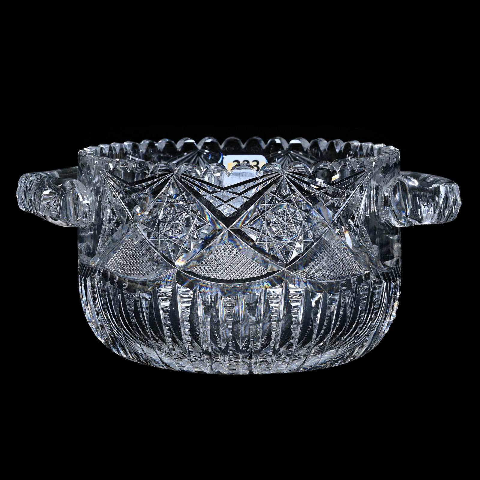 Two Handled Ice Tub, ABCG, Signed J. Hoare Pluto Pattern - Great Triple Notched Handles (1 of 3)