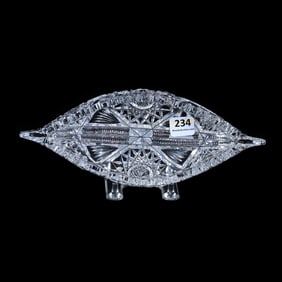 Canoe Relish Tray, ABCG, Iowa Pattern By Irving Cut Glass - Nice Example