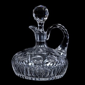 Ships Decanter, American Brilliant Cut Glass, Cambridge Pattern By Pairpoint