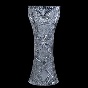 Vase, ABCG, Pinwheel, Crosscut Diamond, Hobstar, Strawberry Diamond, Star, Zipper And Fan Motif
