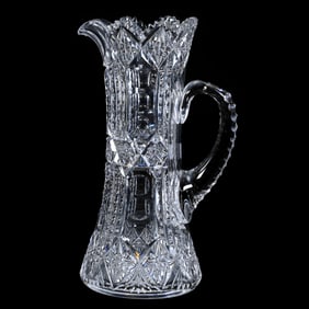 Claret Jug, Meriden's Cutting No. 1, American Brilliant Cut Glass