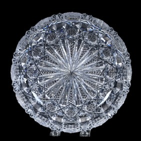 Bowl, ABCG, Alternating Pie-Shape Sections Of Blocks Containing Cane, Nailhead Diamond And Prism