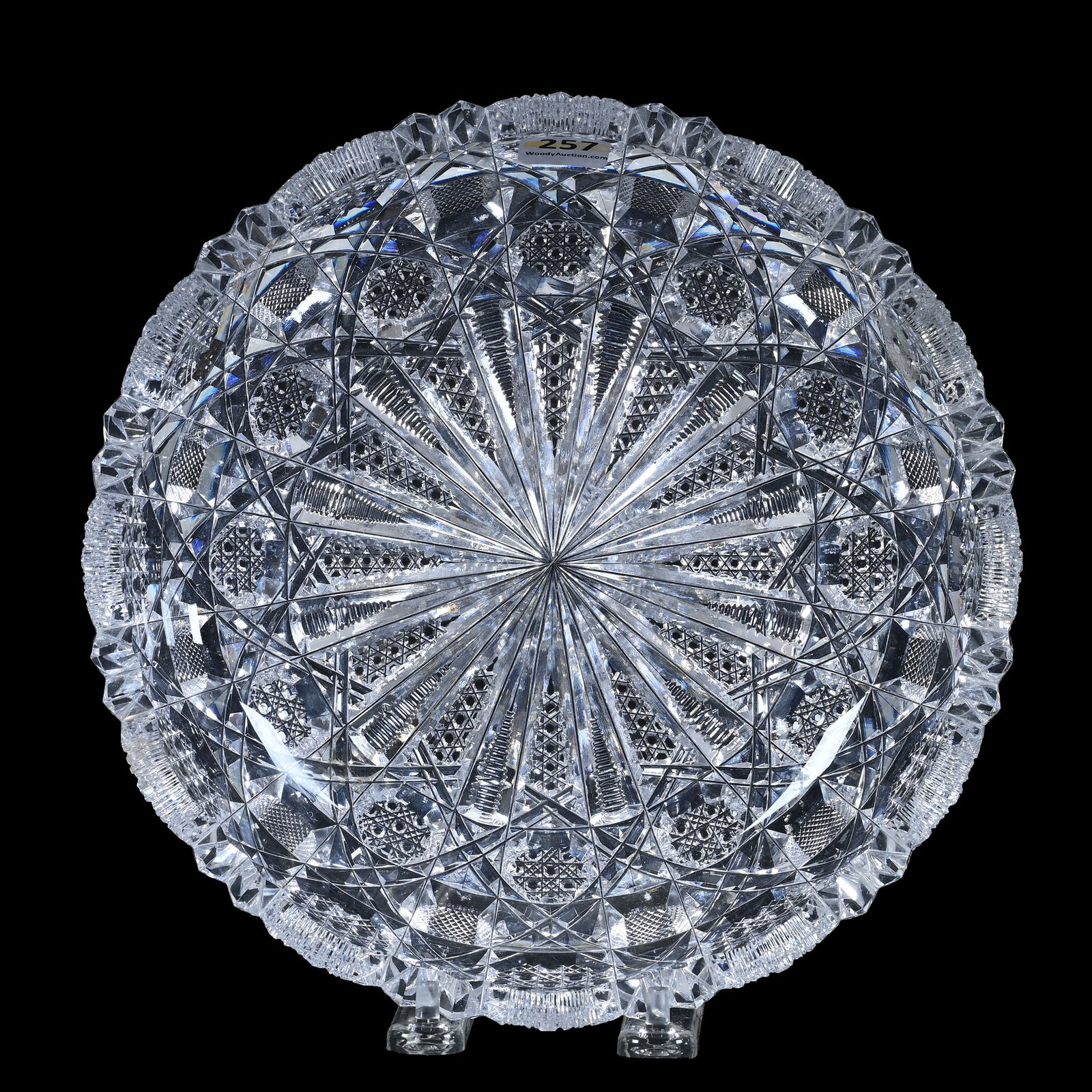 Bowl, ABCG, Alternating Pie-Shape Sections Of Blocks Containing Cane, Nailhead Diamond And Prism (1 of 3)